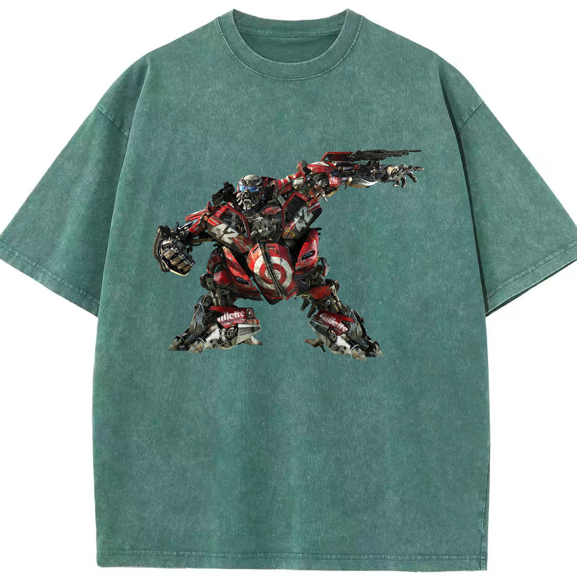（画像用）  綿100% ヴィンテージ風 半袖Tシャツ（フロントプリント）